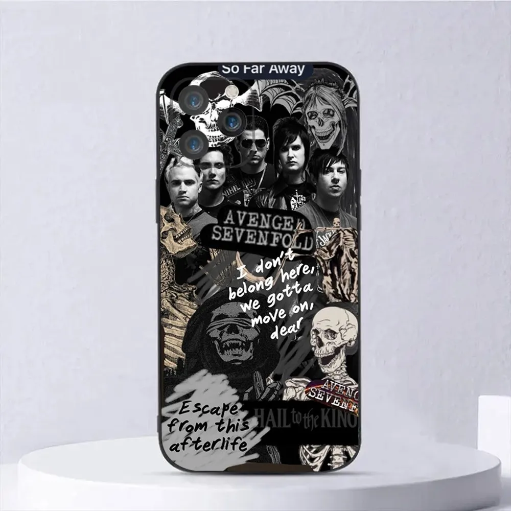 Avenged Sevenfold Rock Band Soft Silicone Black Phone Case