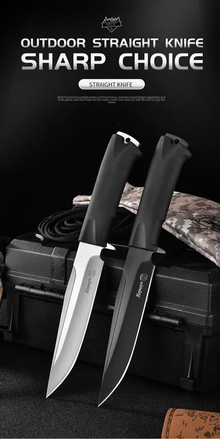 特殊鋼の軍用戦術ナイフ,鞘付き,狩猟用の屋外サバイバルナイフ,高品質  
