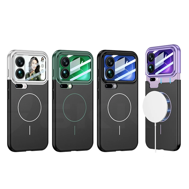 Enhanced Shockproof Matte Magnetic Wireless Charging Back Glass Case
