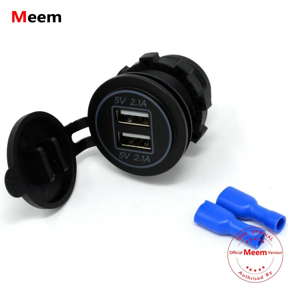 

Dual USB Charger Socket Outlet For Car Boat, Motorcycle, Golf Cart