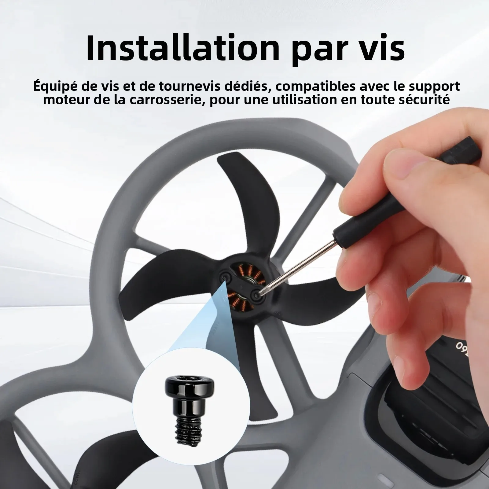 Hélices de rechange pour DJI Avata 360 - Silencieuses et résistantes (Noir)