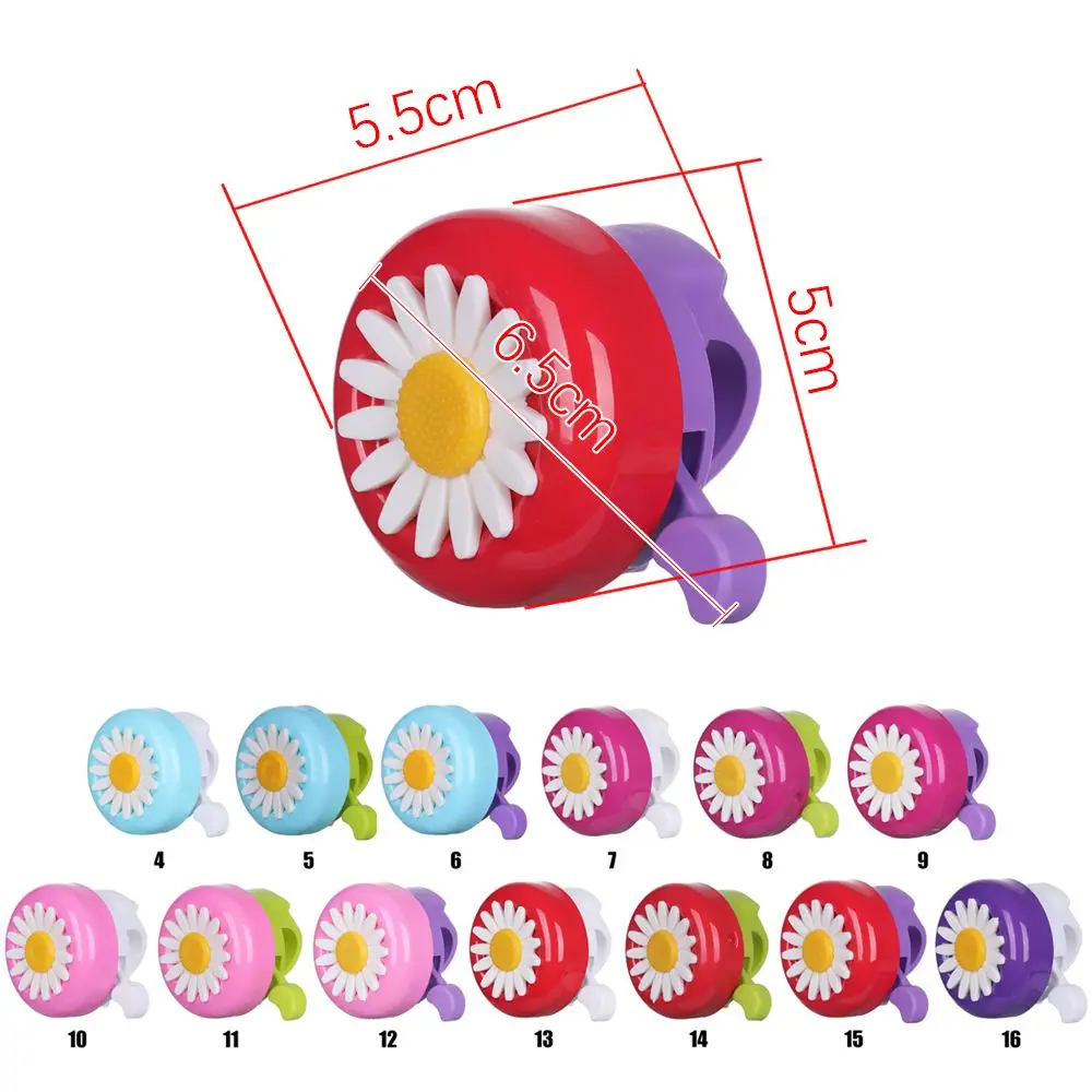 Bicycle Bell Kids Funny Bicycle Bell Horns Bike Daisy Flower Children Girls Safety Cycling Ring Alarm for Handlebars Multi-color Bicycle Bell