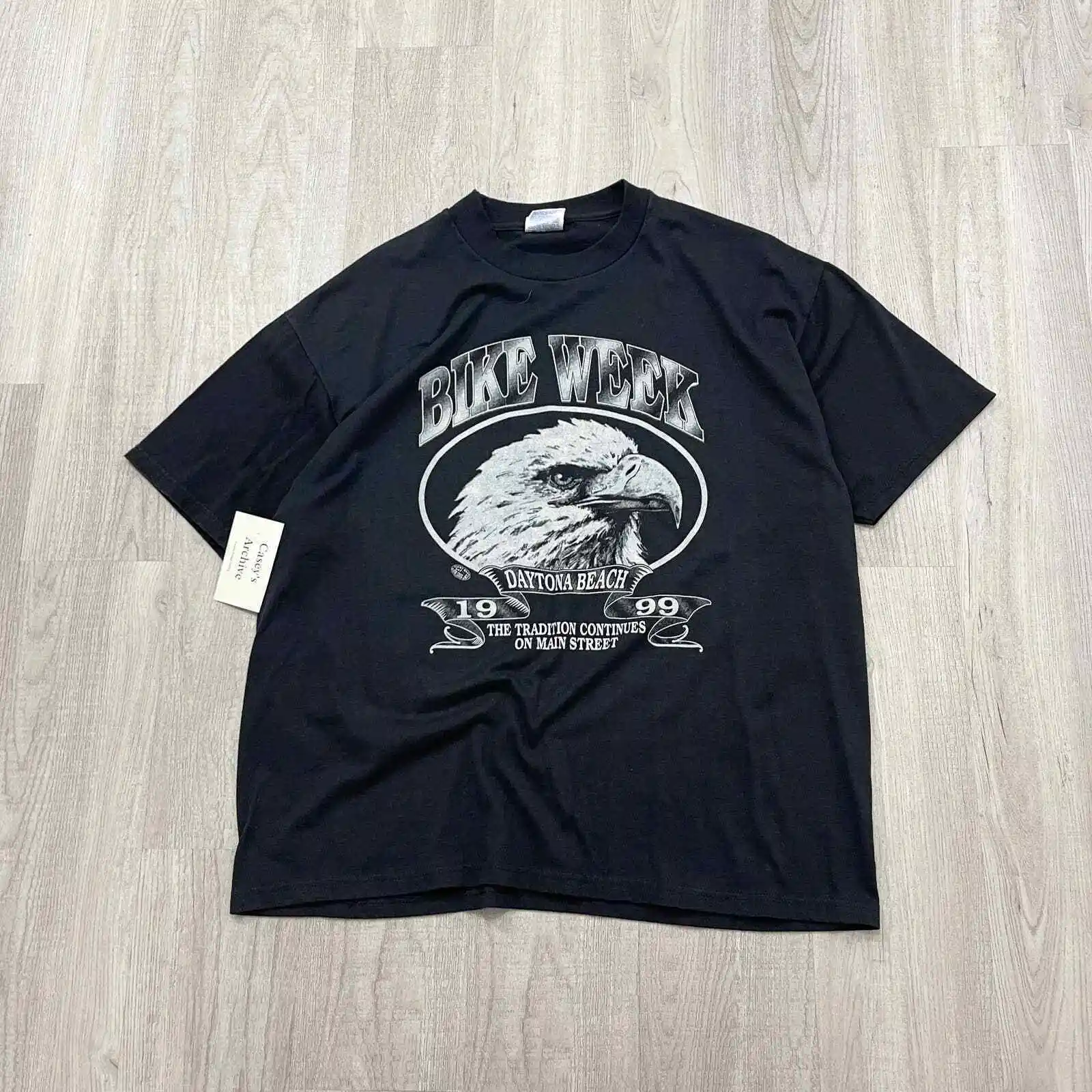 Vintage 1999 Daytona Beach Bike Week Biker Moto Shirt Taglia Extra Large Xl Maniche Lunghe