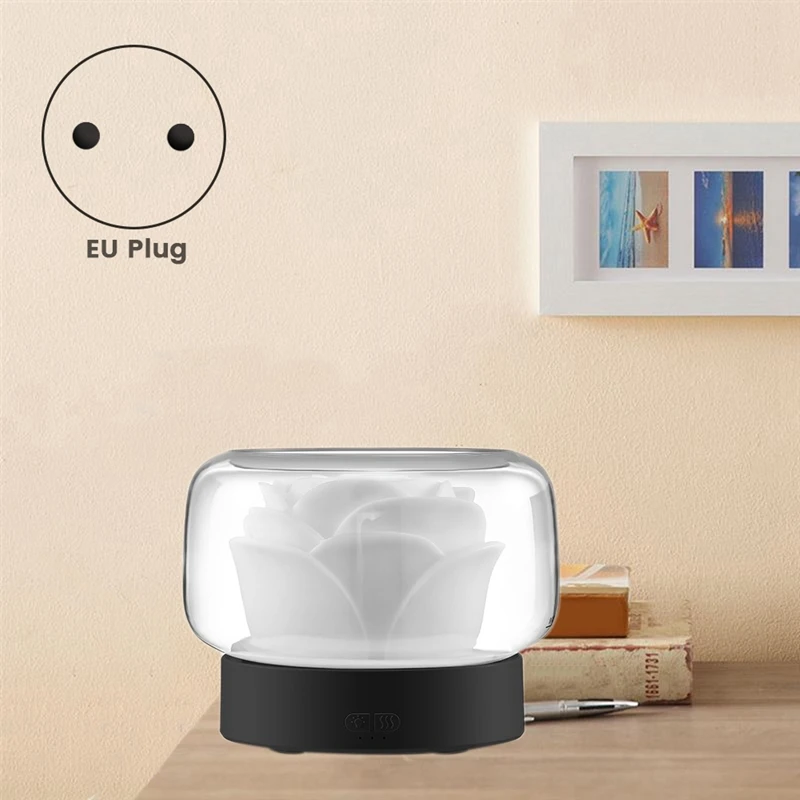 400Ml Flower Air Purification Humidifier Aromatherapy Essential Oil Diffuser With Atmosphere Light For Household