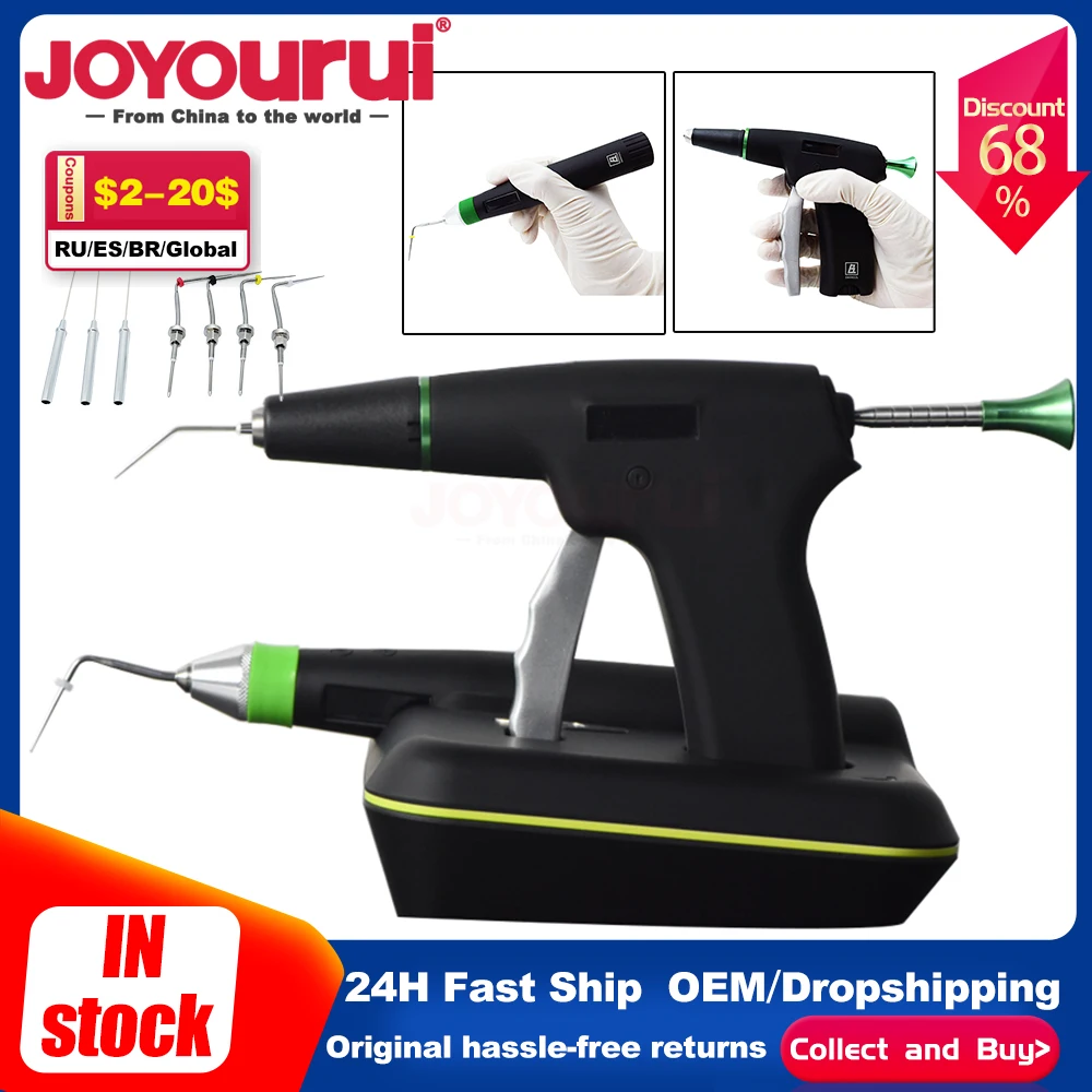 

2 in 1 Dental Endo Obturation System Hot Filling Gun Pen OLED LCD Display 4 Heating Tip Endodontic Endodoncia Dentistry Files