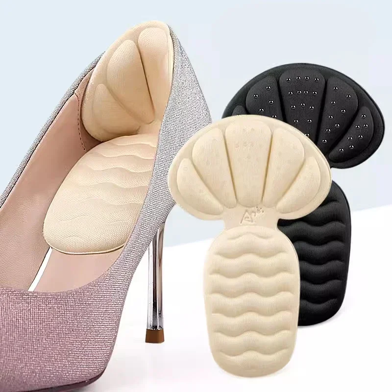T Shape Sponge Heel Stickers Shoe Cushion Heel Protector for Shoes High Heels Inserts Pads Shoe Adjuster Women Half Insoles