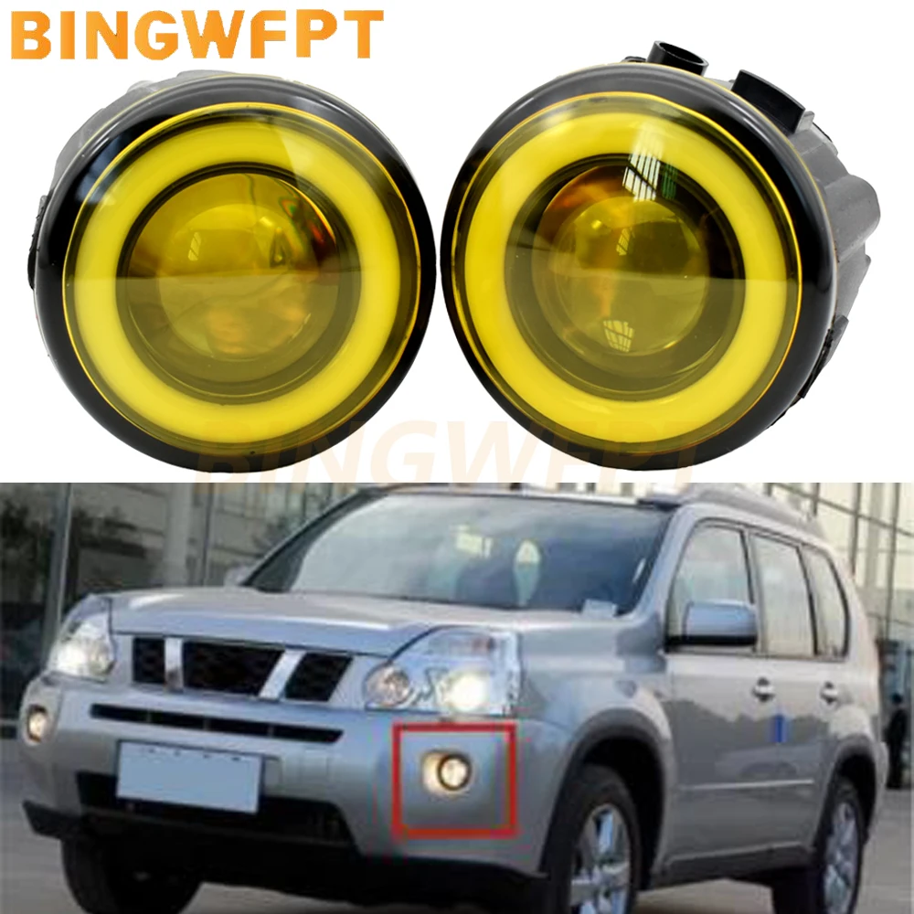 2 Pezzi Auto Led Fendinebbia Angel Eye Per Nissan X-Trail T31 Veicolo Fuoristrada Chiuso 2007-2013 Lampada Di Marcia Diurna H11 12V