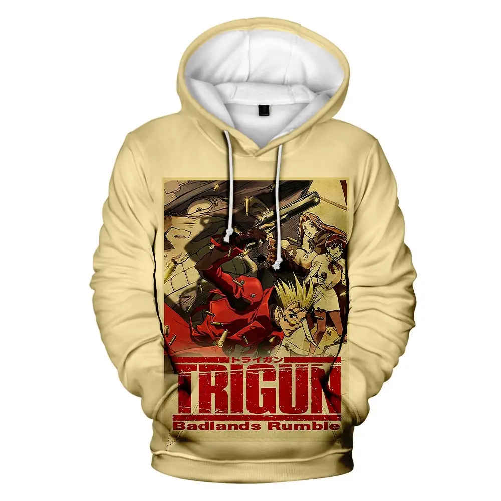 

Anime Trigun Stampede Hoodie Long Sleeve Woman Man Sweatshirt Harajuku Streetwear 3D Clothes