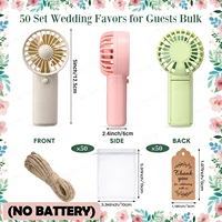 12-24 mini-ventilateurs de mariage portables en gros pour invités, ventilateurs à piles avec carte, cadeaux pour fêtes de mariage et événements extérieurs 6