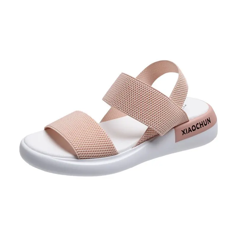 

Women's Sandals Summer Fairy Style Thickened Soft Sole Comfortable Fabric Casual Flats Campus Outdoor Beach Fitness