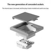 ปลั๊กมาตรฐานสหรัฐอเมริกาปลั๊กไฟฟ้ากันน้ําผนังปลั๊กไฟแบบฝัง,ประเภท 86 ตู้เย็นที่มองไม่เห็นปลั๊กซ็อกเก็ต 5