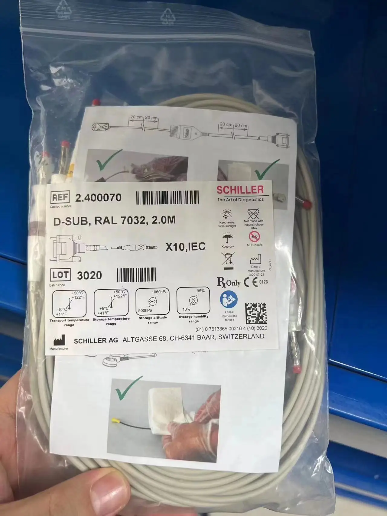 

ecg cable PN：2.400070 for schiller AT-102 (New,Original)