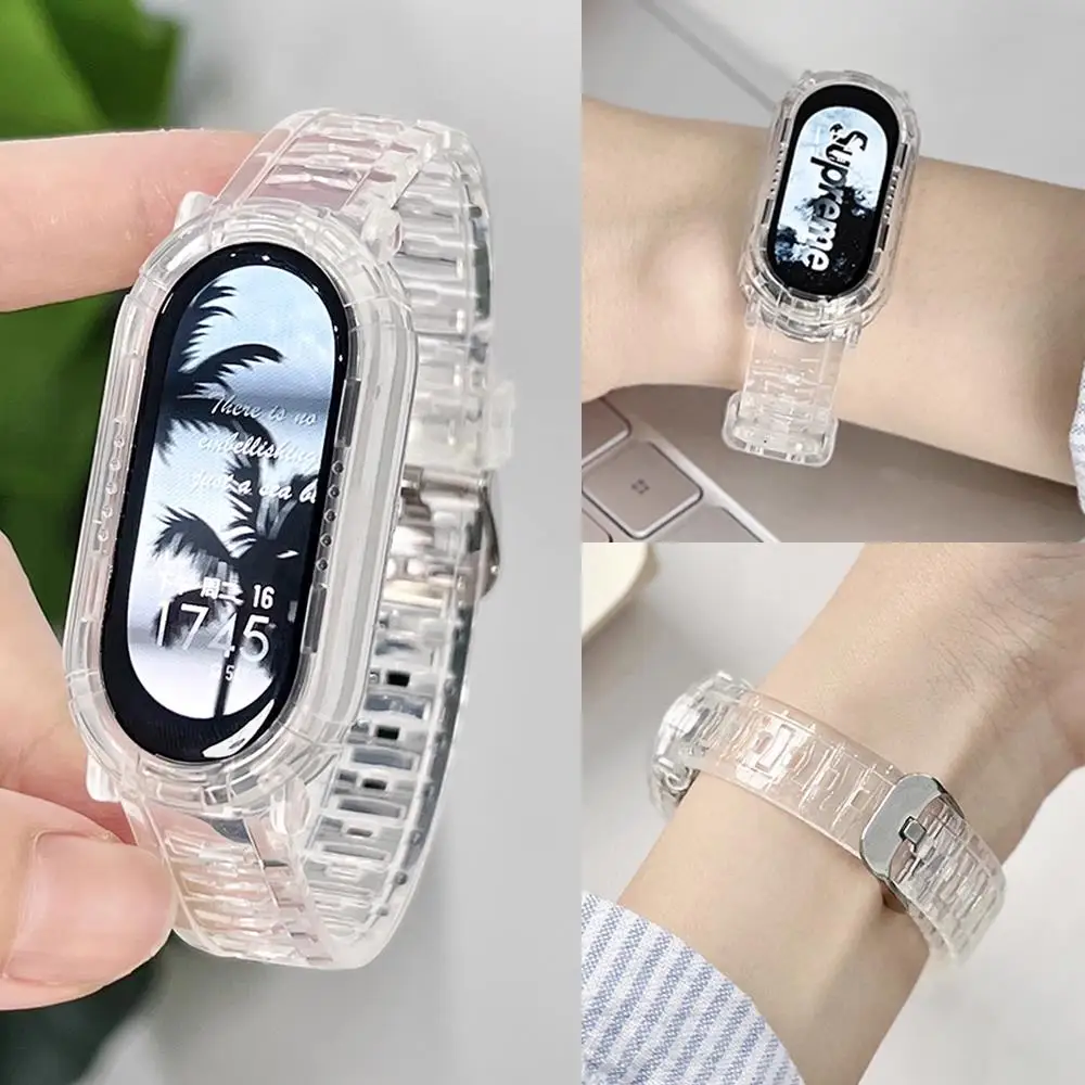 Transparent TPU Strap - Clear Soft Sport Wristband, Sweatproof Smartwatch Accessory