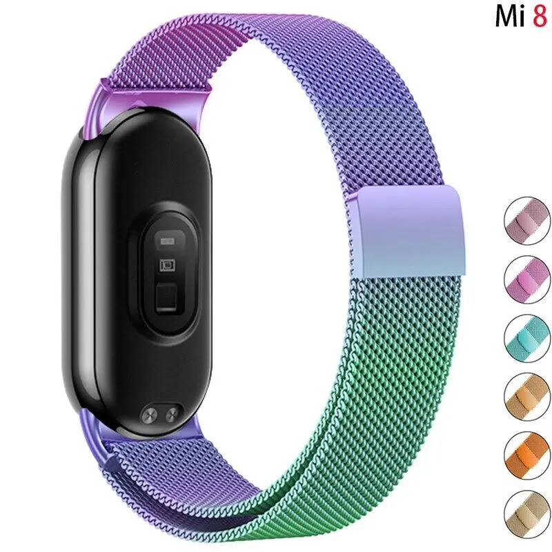 

Milanese loop for Xiaomi Mi Band 8-NFC Correa Strap Sport wristband Miband8 smartwatch Replacement bracelet on band 8 Accessorie