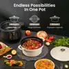 10-in-1 Slow Cooker 6 qt White, Electric Dutch Oven, Slow Cook, Braise Pot, Sear/Sauté, Enameled Cast Iron with Self-Bastin 4