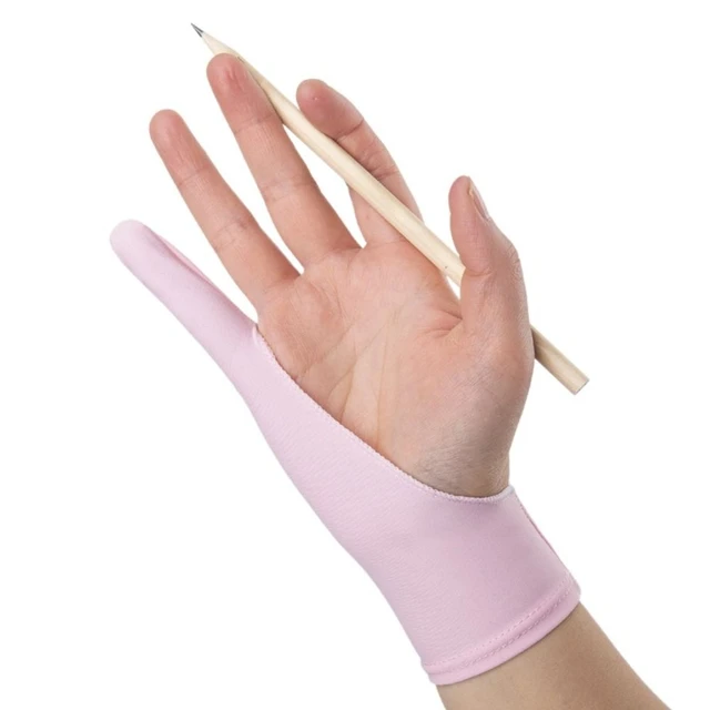 3 Pcs Two-Finger Artist Glove for Drawing Tablet (Good for Right