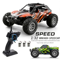 S801 S802 RC Car 1/32 2.4g Mini High-speed Remote Control Car Built-in Dual Led Lights Car Shell Luminous Toy Kids Gift For Boys 1
