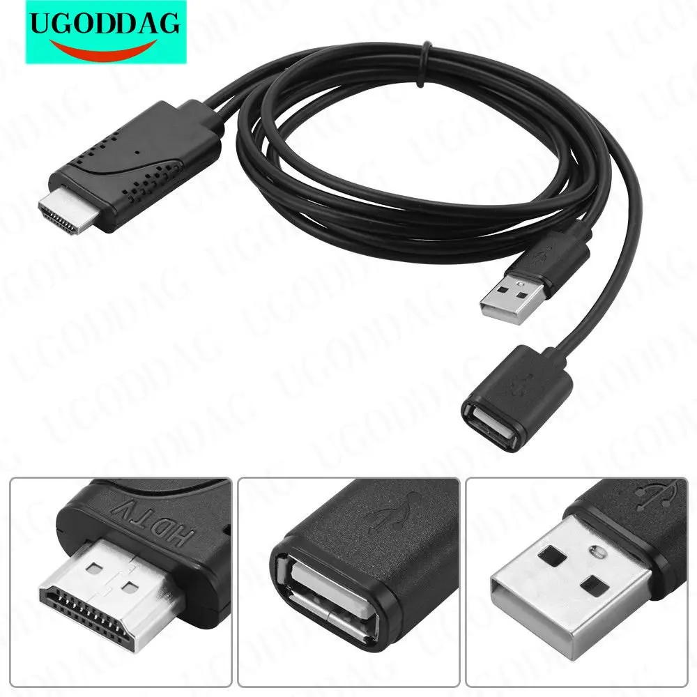 Cable adaptador USB hembra a HDMI macho 1080P HDTV TV Digital AV