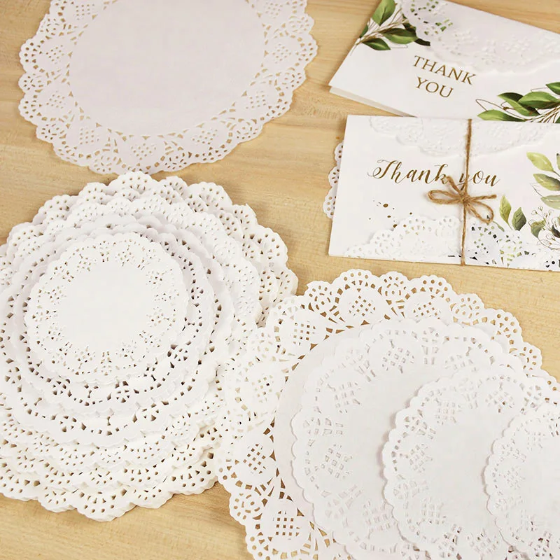 100 Centrini Di Carta Bianchi In Pizzo | Rotondi Per Alimenti | Tovagliette Decorativi Per Feste, Matrimoni, Compleanni E Fai Da Te