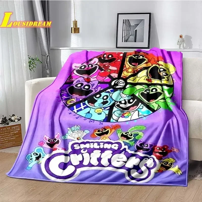 Cute Si-Smiling Critters -N Blanket Home Sofa Bed Outdoor Travel Camping Warm Blanket Air Conditioner All Seasons Birthday Gift 3