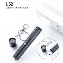 

Red Laser Pointer Pen 532nm USB Chargeable Flashlight Quick Charge with Keychain Office Supplies
