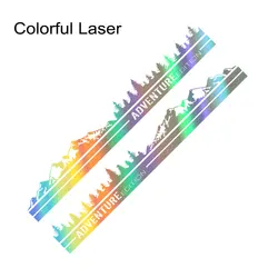 Camper Van Side Stripes Graphics Vinyl Film Decals - 2PCS Tuning Accessories Car Door Stickers - L1  SWB (Colorful Laser)