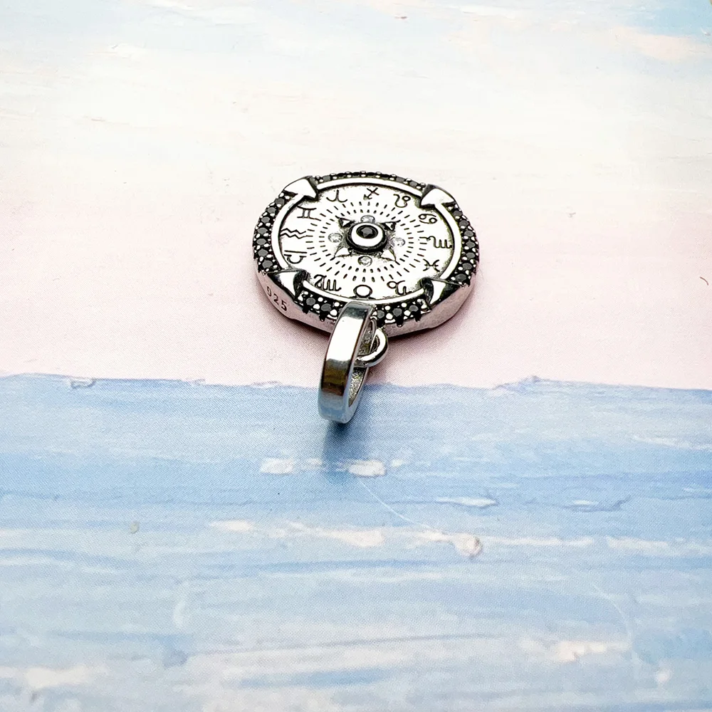 Talisman Pendant Elements of Nature Black Fine Jewelry Europe 925 Sterling Silver Accessories Lucky Gift For Woman Men pendant necklace silver necklace