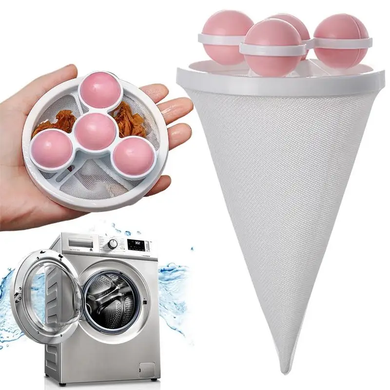 

Laundry Lint Catcher Universal Filter Mesh Bag Decontamination Pouch Multi-function Floating Washing Machine Bag Anti-winding