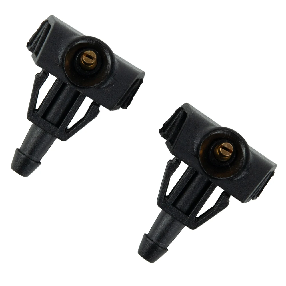 

2pcs Black Car Windscreen Wiper Water Fan Spray Nozzle Jet Washer Sprayer For Nissan For Classic 1 Hole Brass Windscreen Wipers