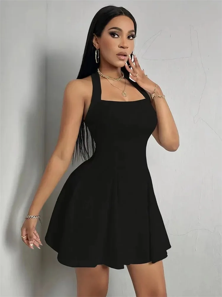 Women Spring Summer Style Dresses Lady Casual Strapless Slim Mini A-Line Dress DF5021