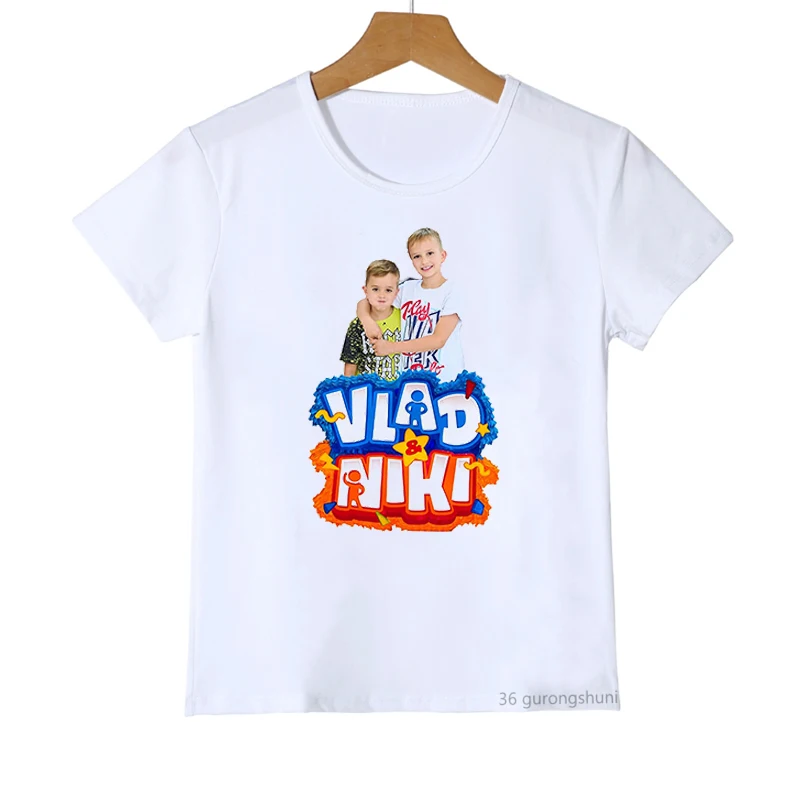 

t-shirt for boys Funny Vlad And Niki Cartoon Print Kids Clothes Tshirt Summer Toddler TShirt Fashion Boys Clothes Tops wholesale