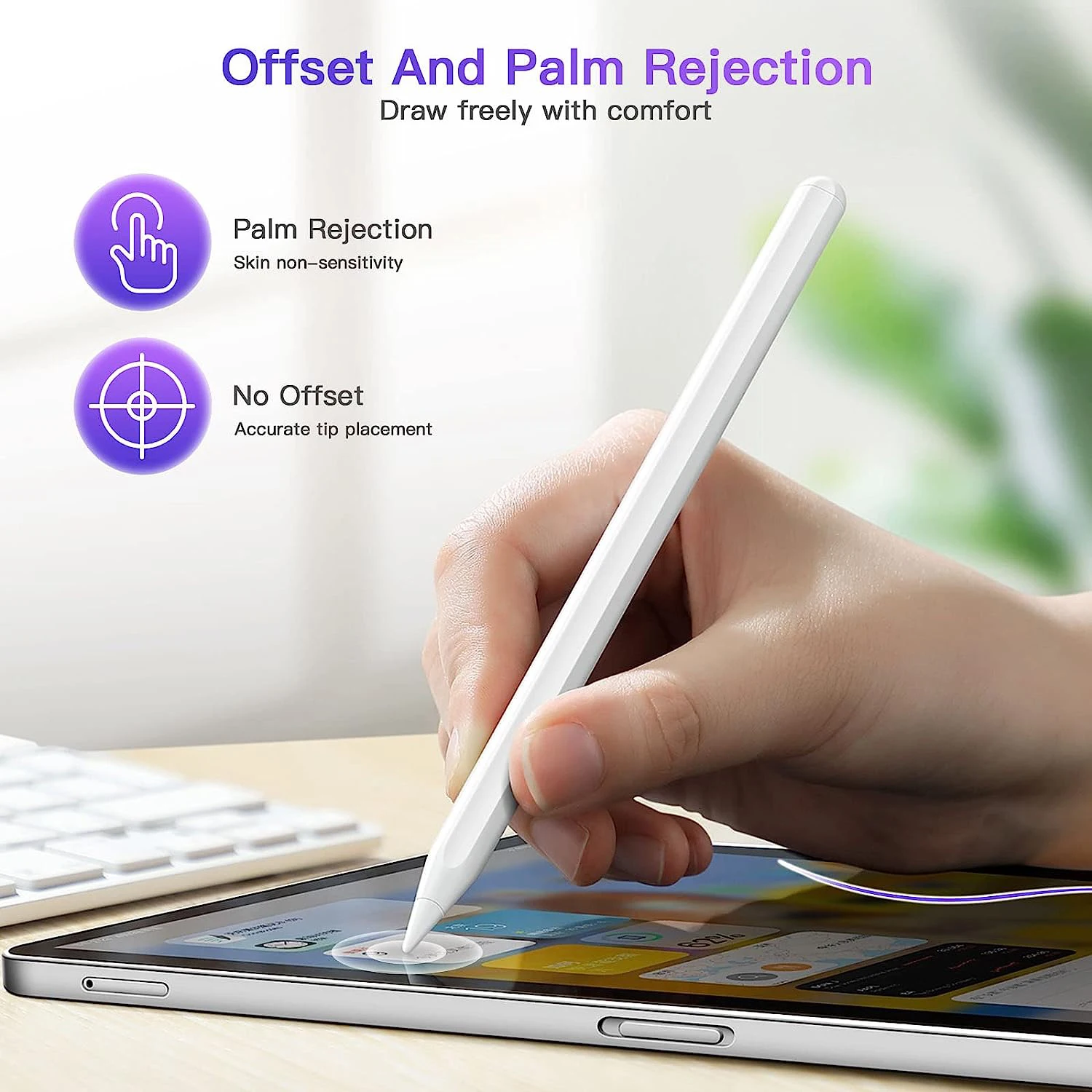 AWIND ŸϷ , iPad Pro Mini Air 1 ġ ũ, Caneta 8th Puntas Apple Pencil, º 1  2 