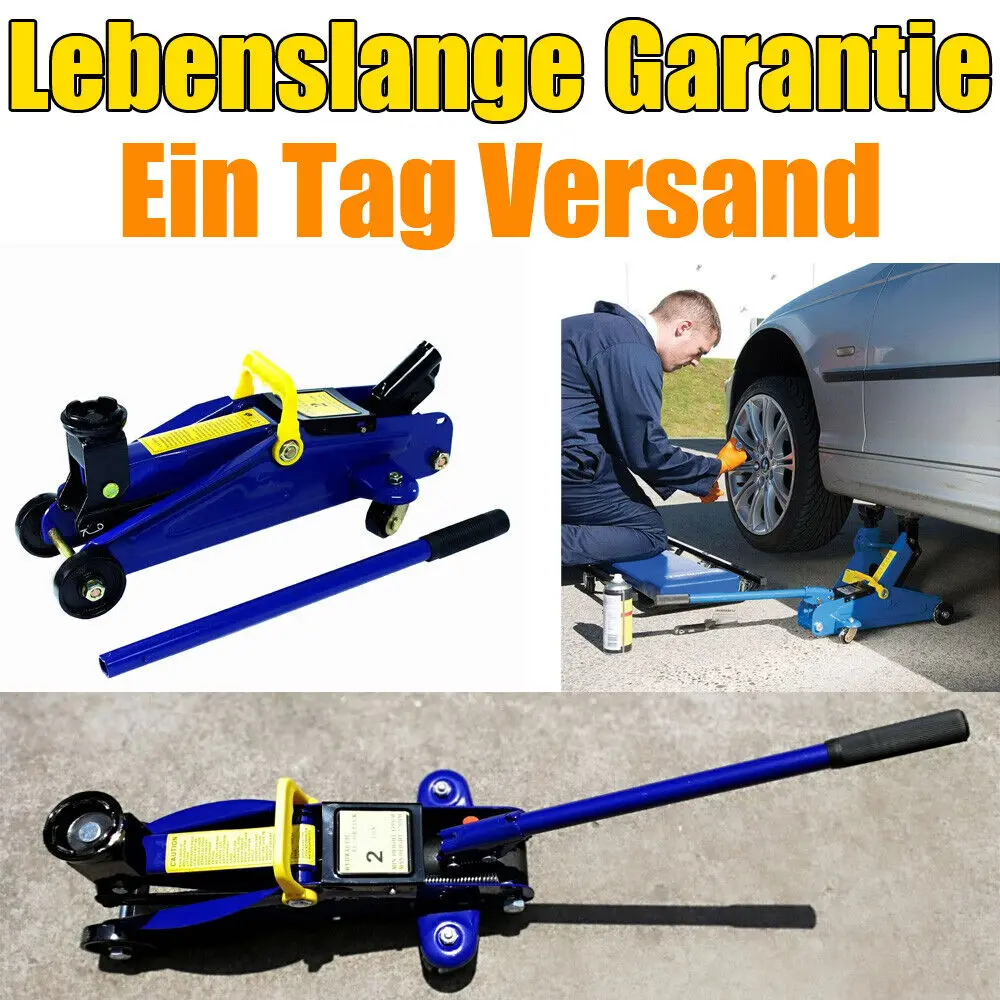 1T Auto Wagenheber - Manueller Heber Mit 26cm Hubhöhe Für Auto & SUV Reparatur