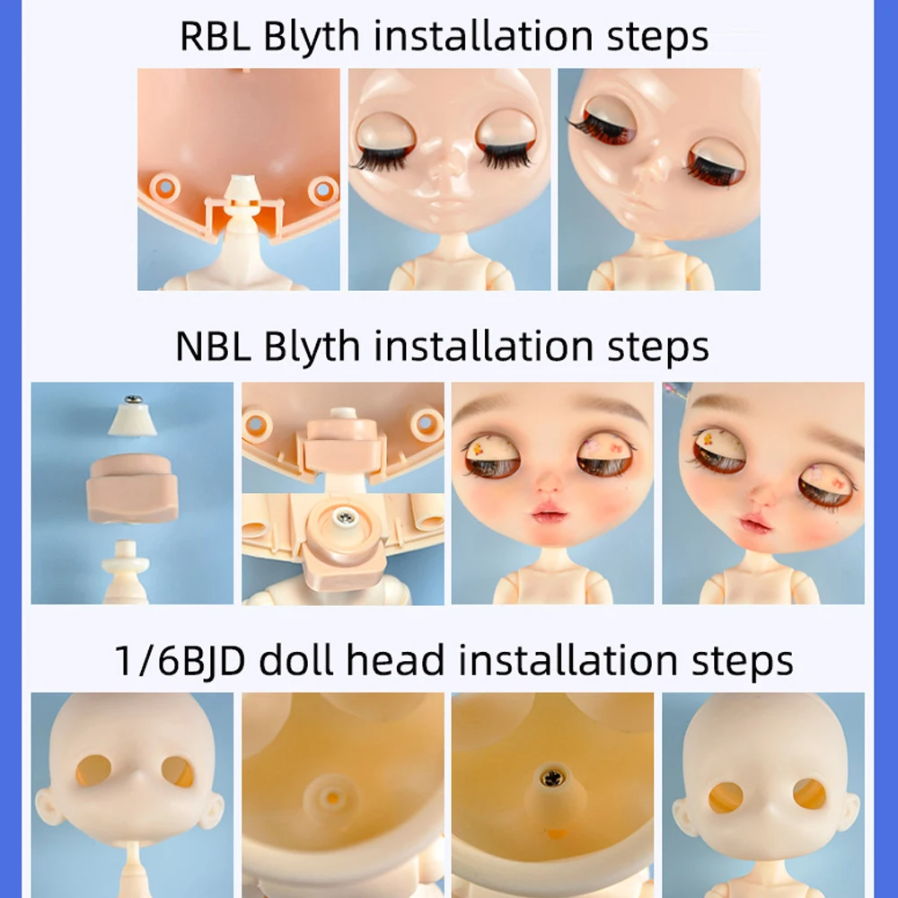Blythe doll body OB22 movable joint doll replacement hand accessories ICY1/6 BJD doll head, GSC ob24 anime toy girl YMY doll 6