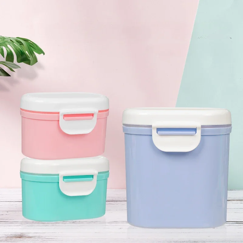 Baby Powder Box Portable Outdoor Large Capacity Storage Box Baby Dispenser Rice Powder Mini Sealed Milk Compartment