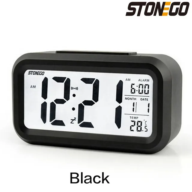 STONEGO 1PC Multifunction Digital Alarm Clock Desktop Clock LED