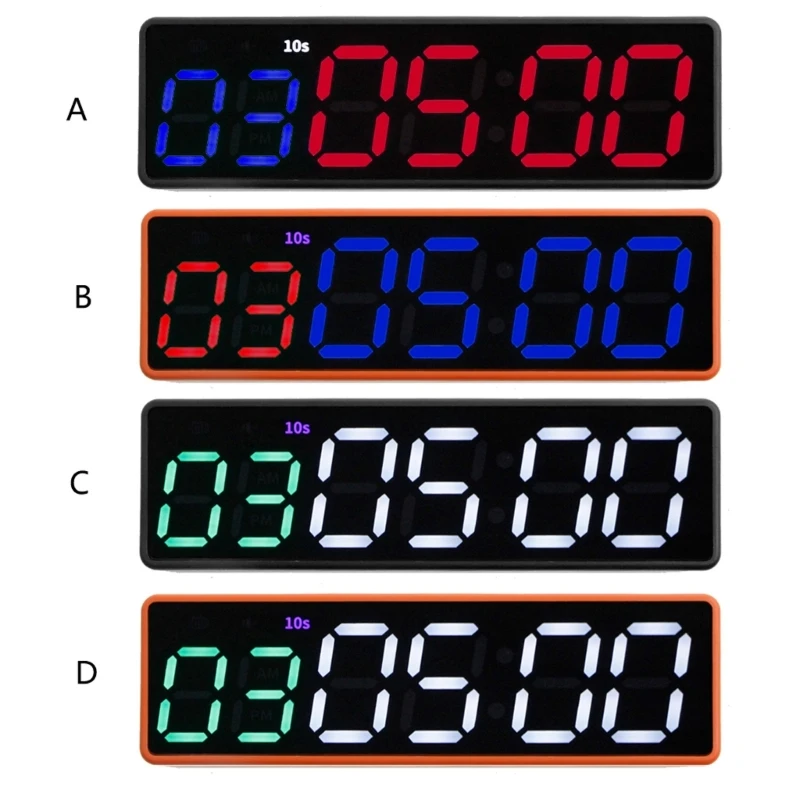 

Gym Timer LED Workout Colck Count Down/Up Clock Ultra-Clear Digital Display Multi-Scenes led Timer Home Gym Fitness Dropship