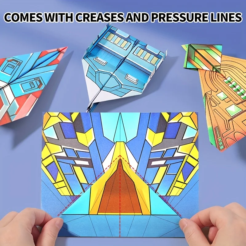 Interactive Paper Airplane Guide: Fun Folding Techniques with Colored Practice Pages
