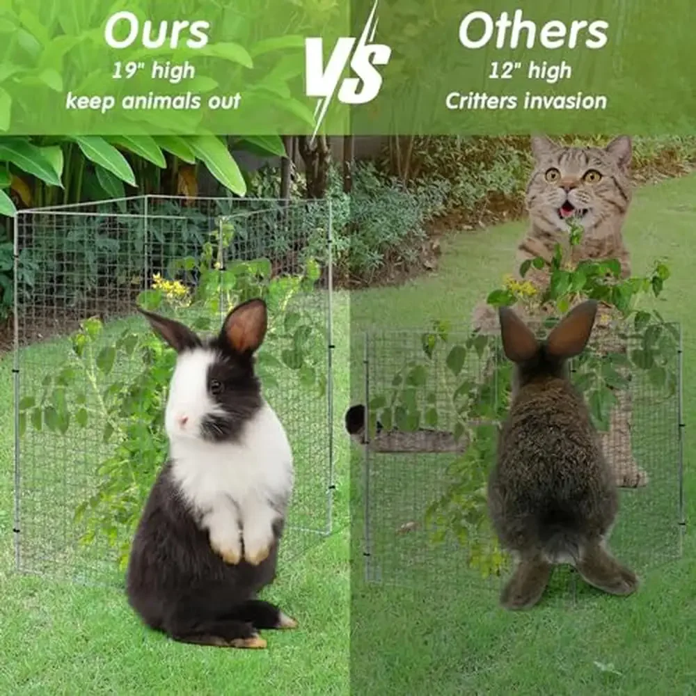 Garden Plant Protector Cage Set 80 Pack Rabbit Bird Animal Mesh Fence Kit