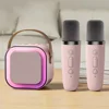 K12 Karaoke Machine Portable Bluetooth 5.3 PA Speaker System with 1-2 Wireless Microphones Home Family Singing Children's Gifts 3
