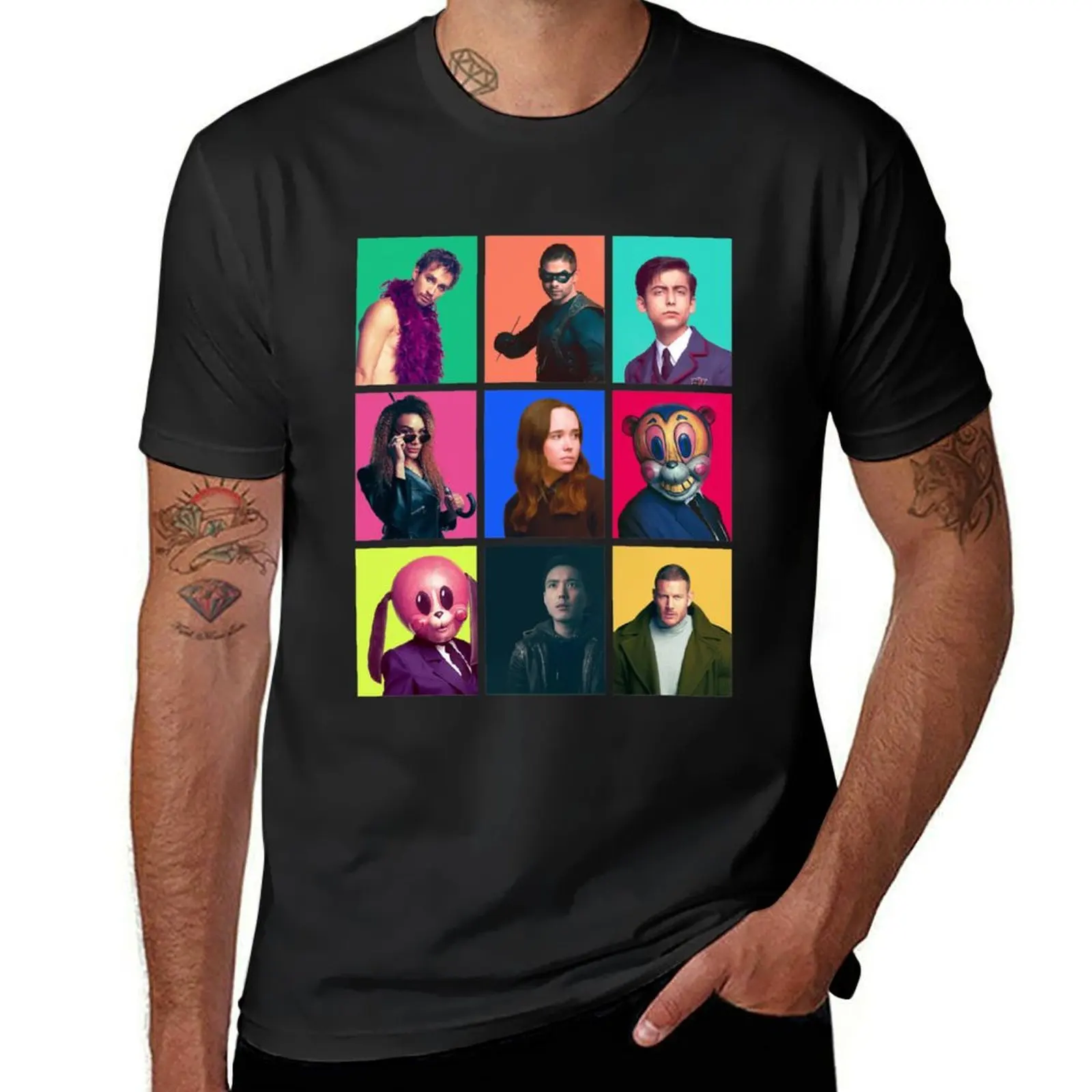The Umbrella Academy - Character Collage T-Shirt hippie clothes oversized quick drying mens graphic t-shirts pack