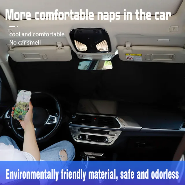 Car Windshield Sun Shade Visor UV Protection Shield For Land Rover Defender Discovery Range Rover Freelander Evoque SV SVR 4