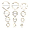 12Pairs/6Pairs Simple Punk Hoop Earrings Set Big Circle Earrings Jewelry for Women Girls Ear Hoops Earring Round Oversized 6