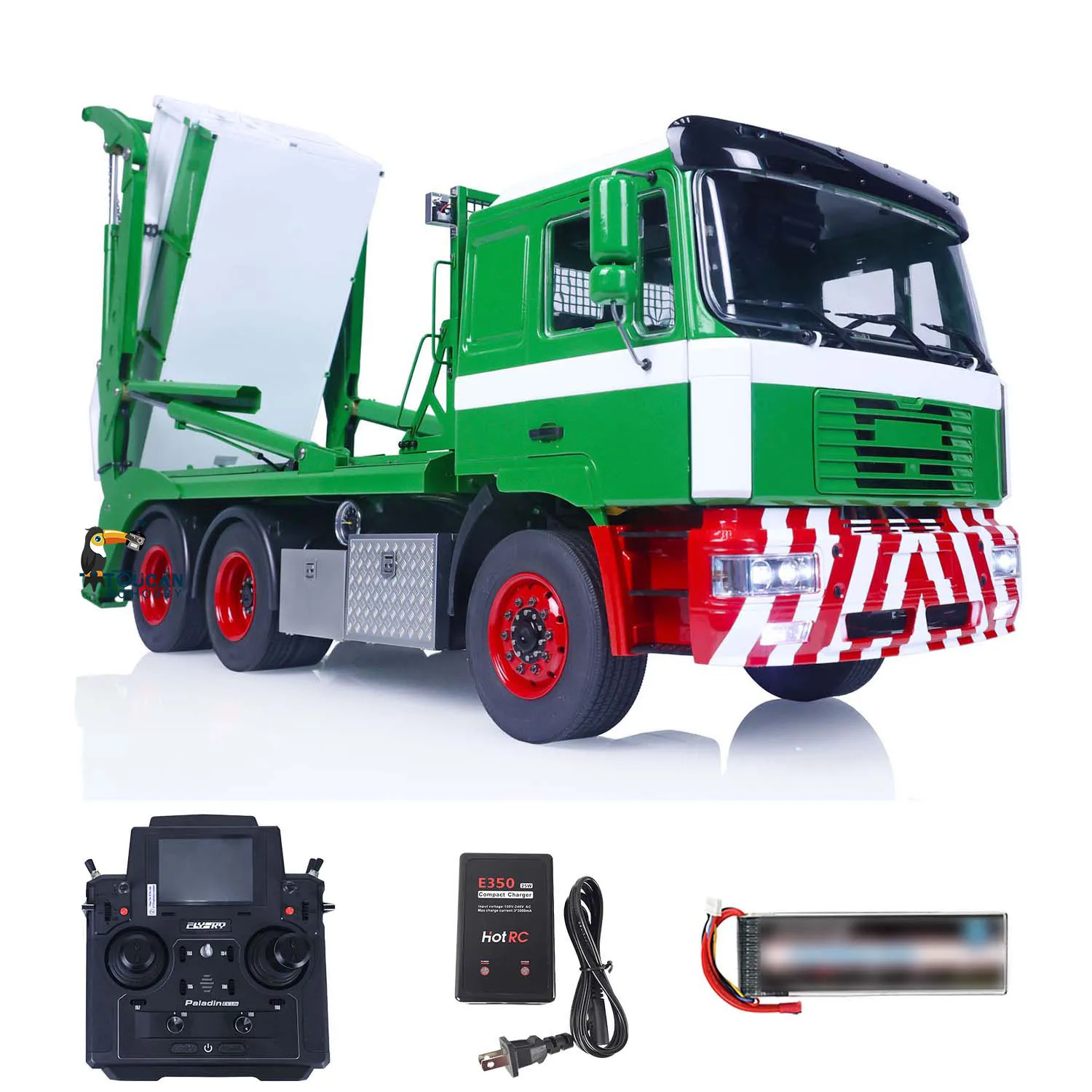 1/14 Rtr Vl18U F2000 2 Velocità Idraulico Rc Dumper Toucan Finito Rimovibile Veicolo Skip Loader Pronto Per L'Esecuzione Di Auto Thzh1577