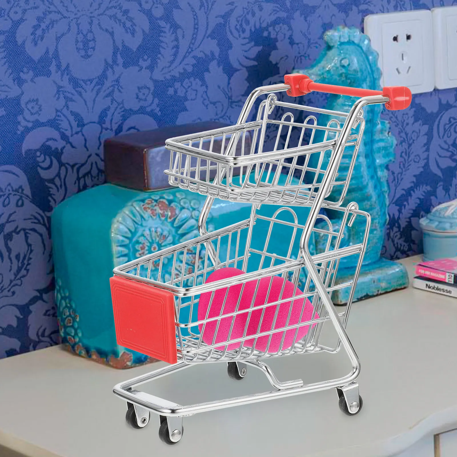 미니 쇼핑 카트 데스크탑 슈퍼마켓 손수레 소형 보관함 사무용품 정리함 장 미니