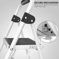 JHK 3 Step Ladder Folding Step Stool with Anti-Slip Pedal 330lbs Capacity Sturdy Steel Portable Heavy Duty Step Stool for Home 5