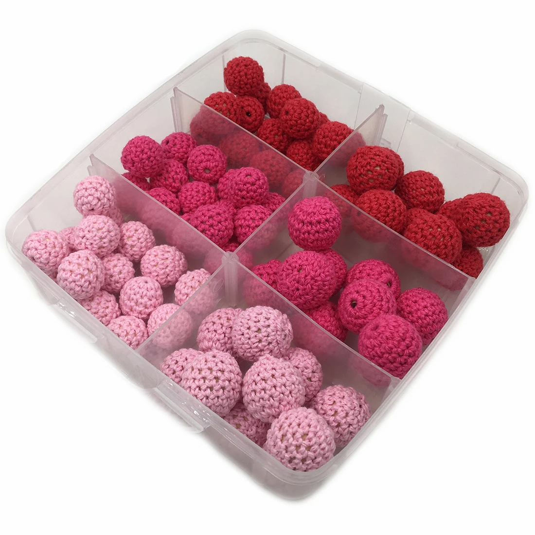 

75 шт., фиолетовые вязаные крючком бусины из хлопковой нитки