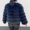 100% natural fur jacket  Real Fur Coat Winter Jacket Women Natural Fox Fur Luxury Fashion 50cm Short Jacket Wholesale Hot 2022 5