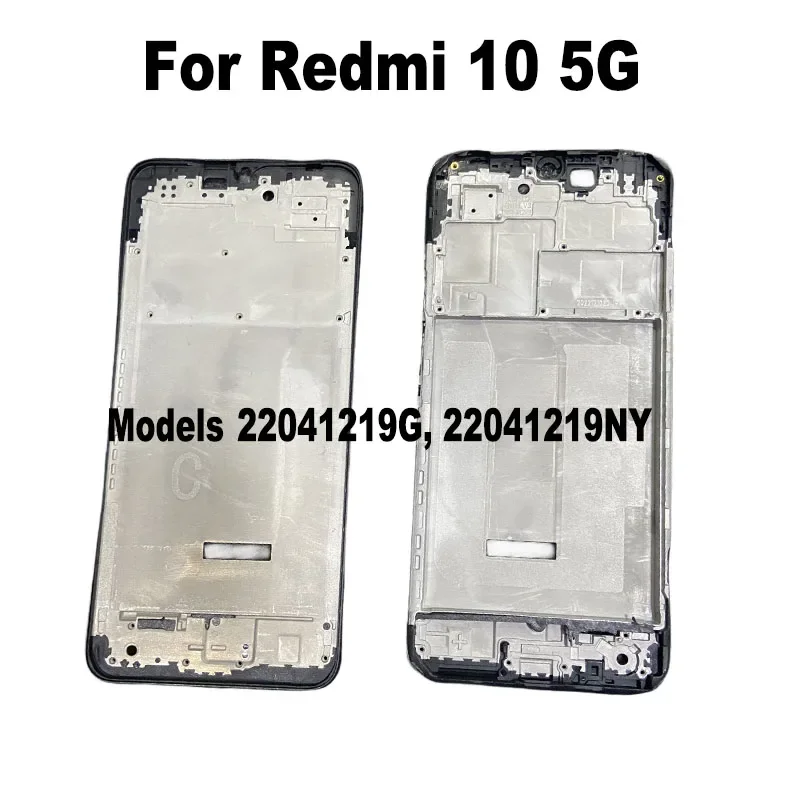 

6.58" For Xiaomi Redmi 10 5G Front LCD Frame Housing Middle Frame Bezel Plate Repair Parts Global Version Replacement 22041219G
