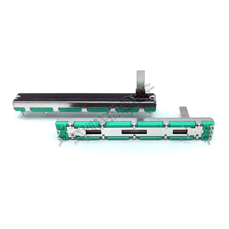 75mm straight slide potentiometer faders A103 A10K dual channel handle length 15mm dimming tuning faders multiturn potentiometer linear potentiometer potentiometer kit trimmer potentiometer adjustable resistor potentiometer knobs electronic components 5 pcs